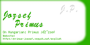 jozsef primus business card